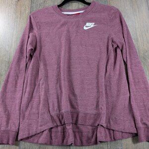 Nike Pullover Sweatshirt Womens Small Purple Long Sleeve Lightweight High Low